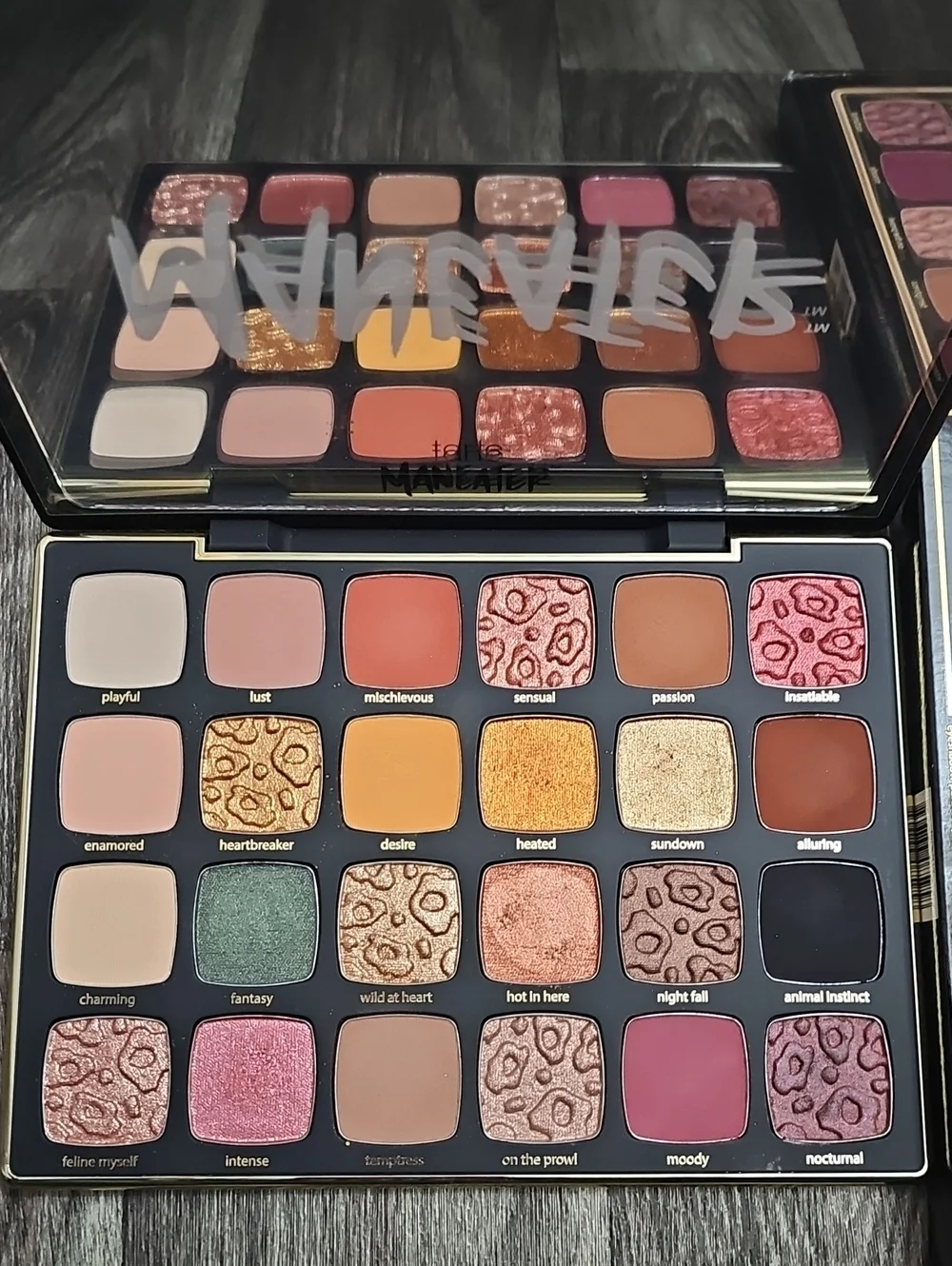 tarte Maneater Palette — Pink, Gold, Peach & Green Shades